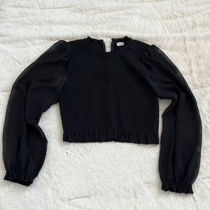 Aritzia Wilfred black Tempest Blouse